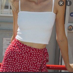 brandy melville white faye tank top